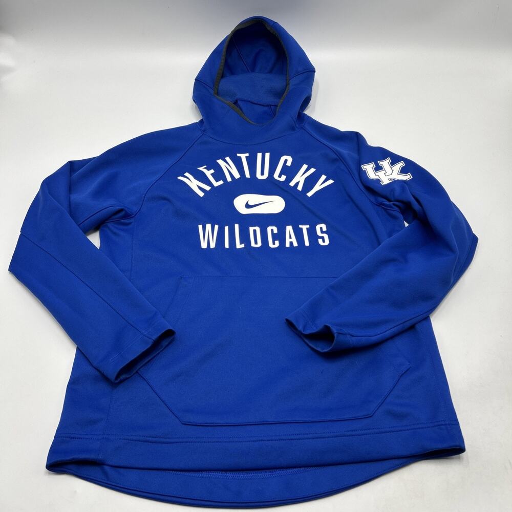 Nike Kentucky Wildcats Hoodie Men’s Size M Blue Therma Fit Sweatshirt NCAA
